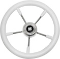 Колесо рулевое Ultraflex 350мм белое немагнитная сталь (V.57W)